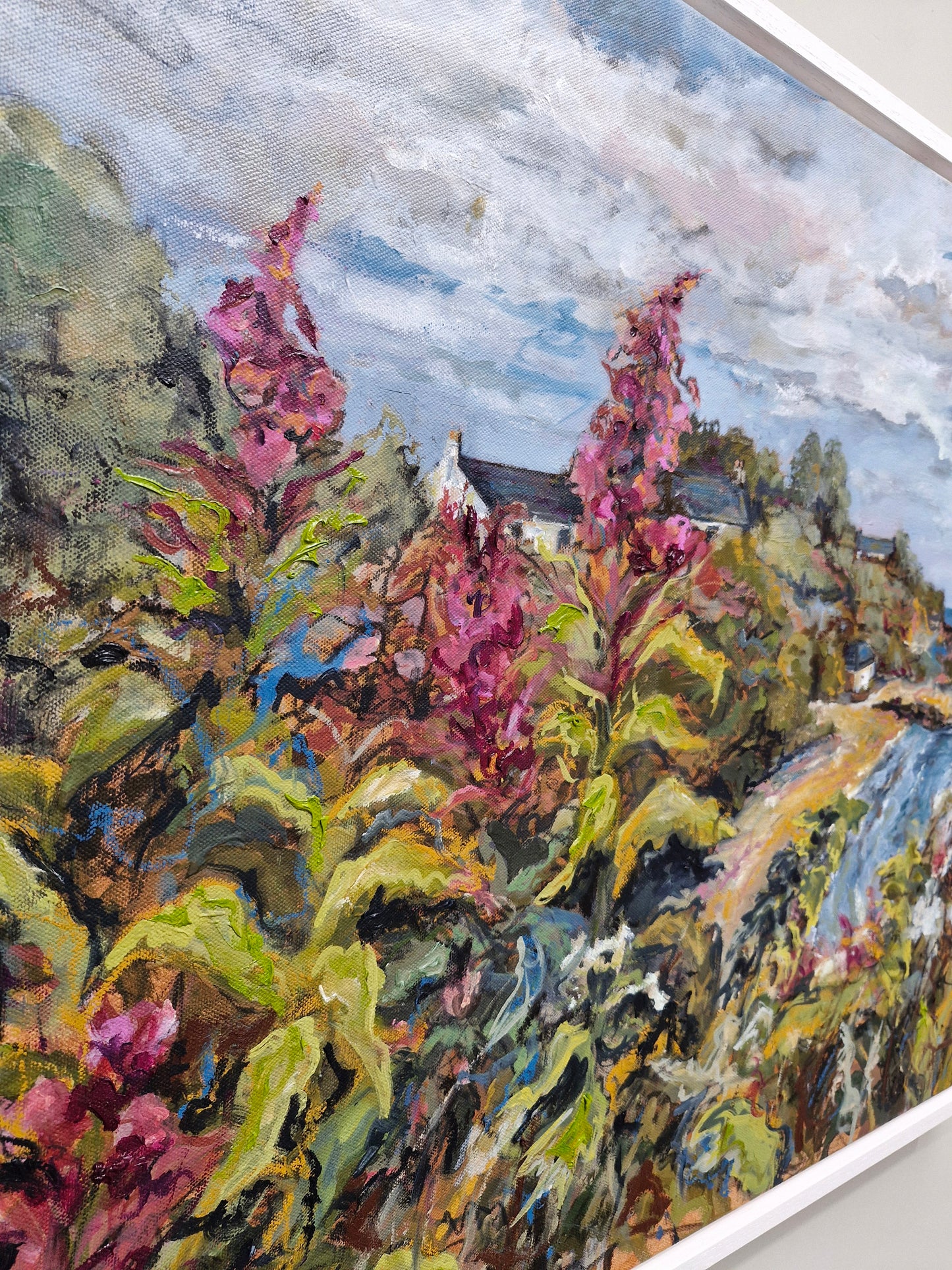 Catterline houses on the hill.