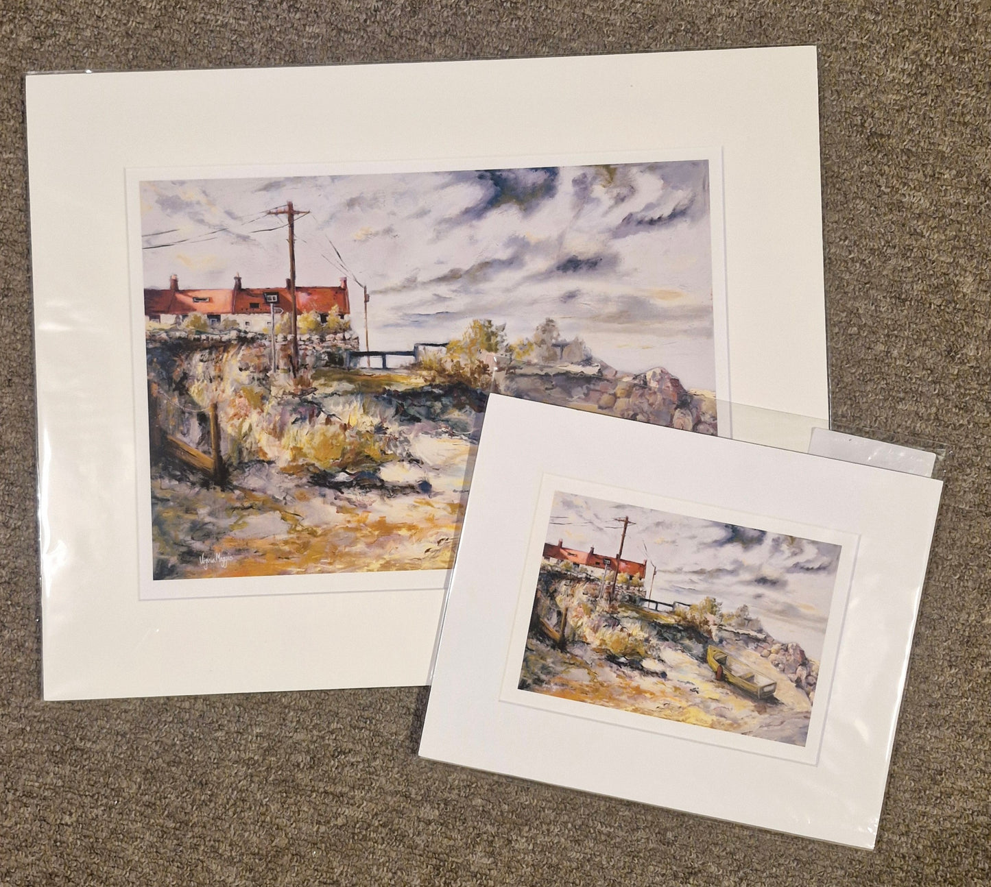 Green Boat of Cockenzie Giclee print.