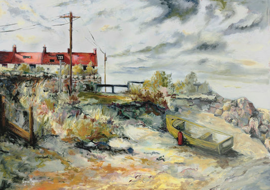 Green Boat of Cockenzie Giclee print.